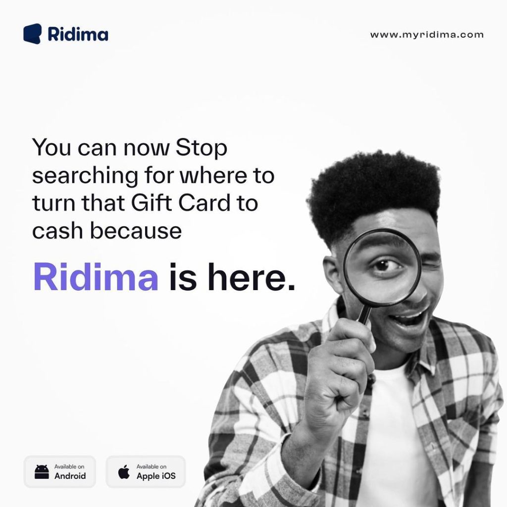 Ridima gift card exchange platform