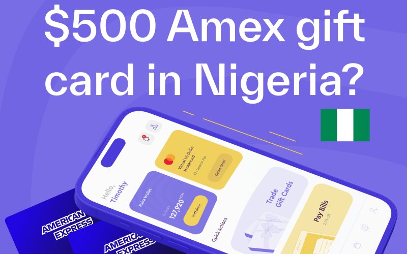 $500 Amex Gift Card To Naira