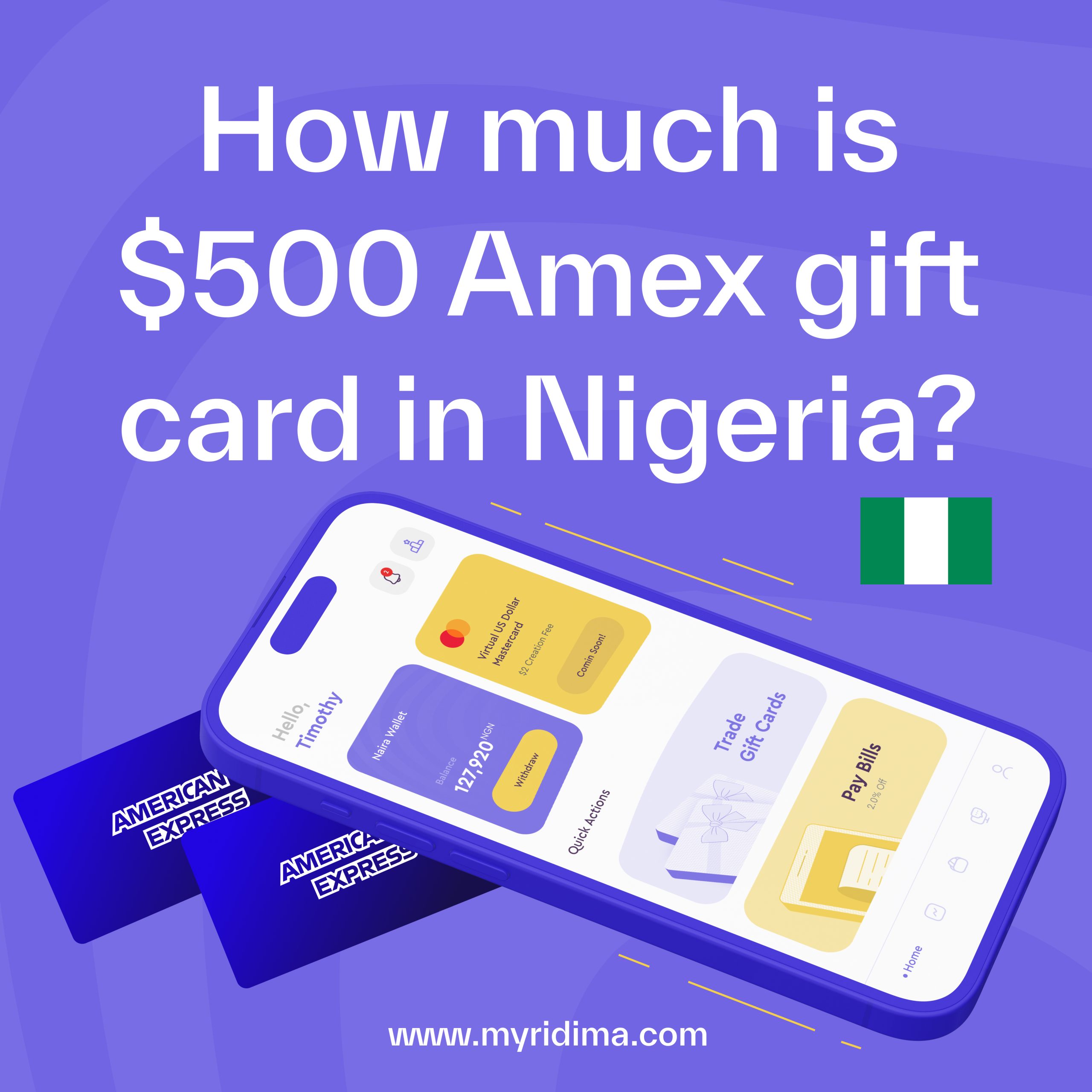 How Much Is $500 Amex Gift Card To Naira Today, March 24, 2024.