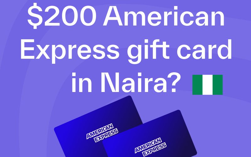 $200 Amex Gift Card To Naira