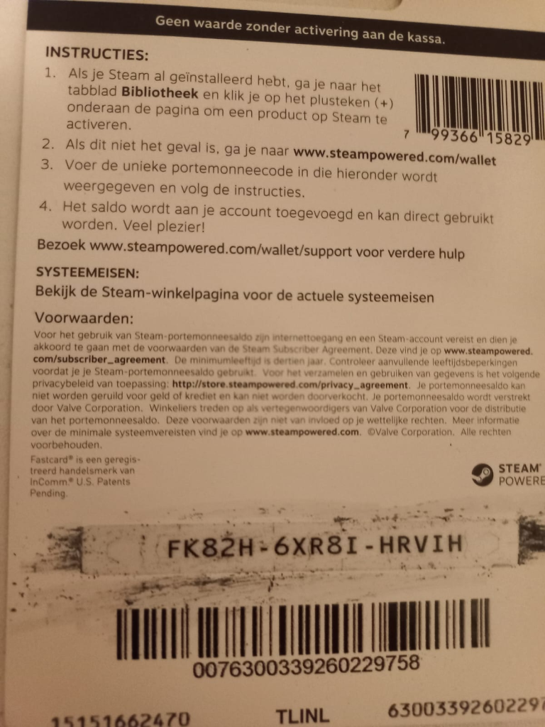 Steam Gift Card