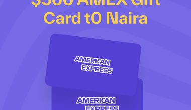 $500 AMEX Gift Card in Naira