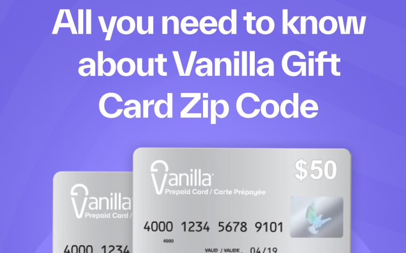 Vanilla Gift Card Zip Code