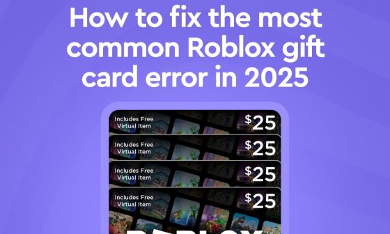 Roblox gift card error