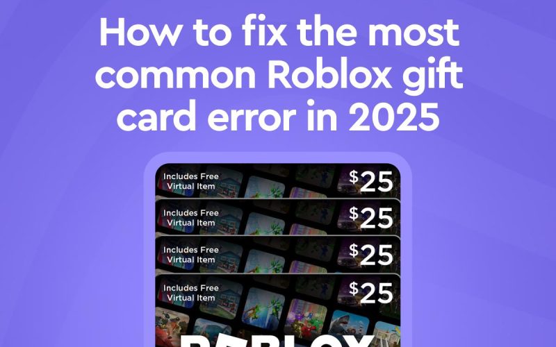 Roblox gift card error