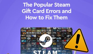 Popular Steam gift card errors