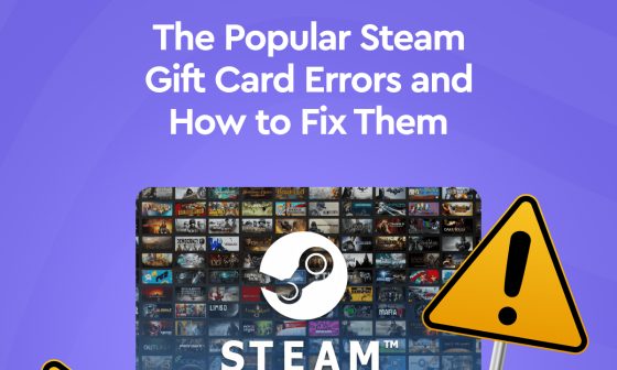 Popular Steam gift card errors