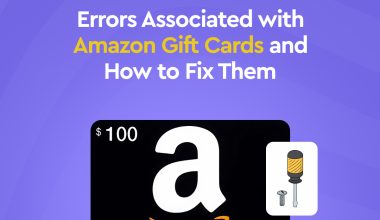 Errors associated with Amazon gift cards