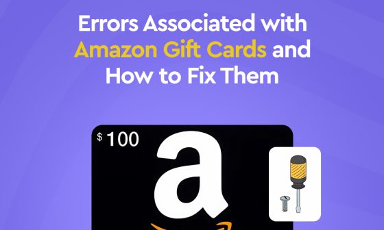 Errors associated with Amazon gift cards