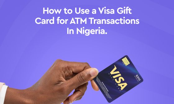 Visa gift card for ATM transaction
