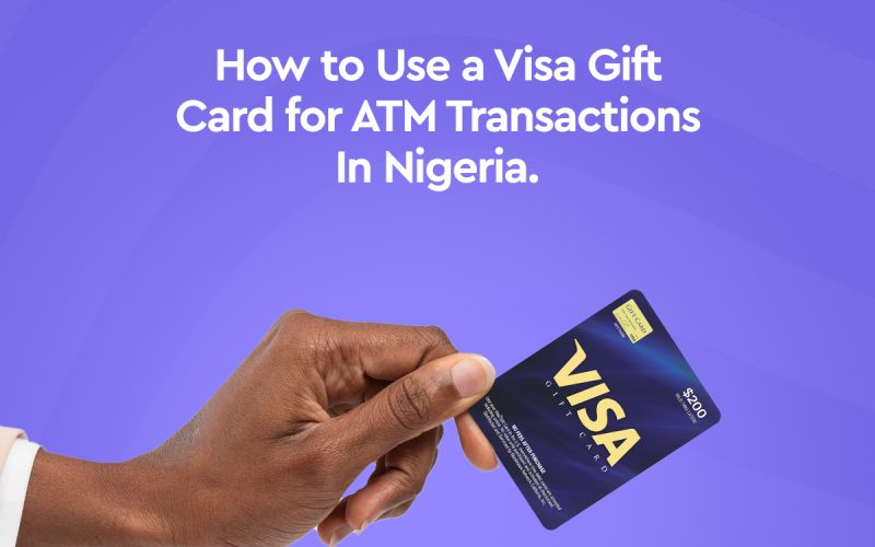 Visa gift card for ATM transaction