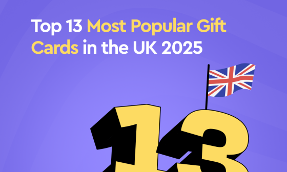 Most popular gift cards in the UK