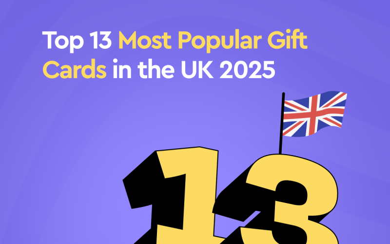Most popular gift cards in the UK