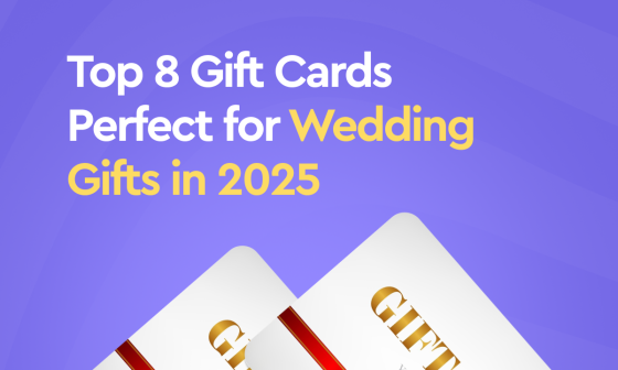 Gift cards perfect for wedding gifts
