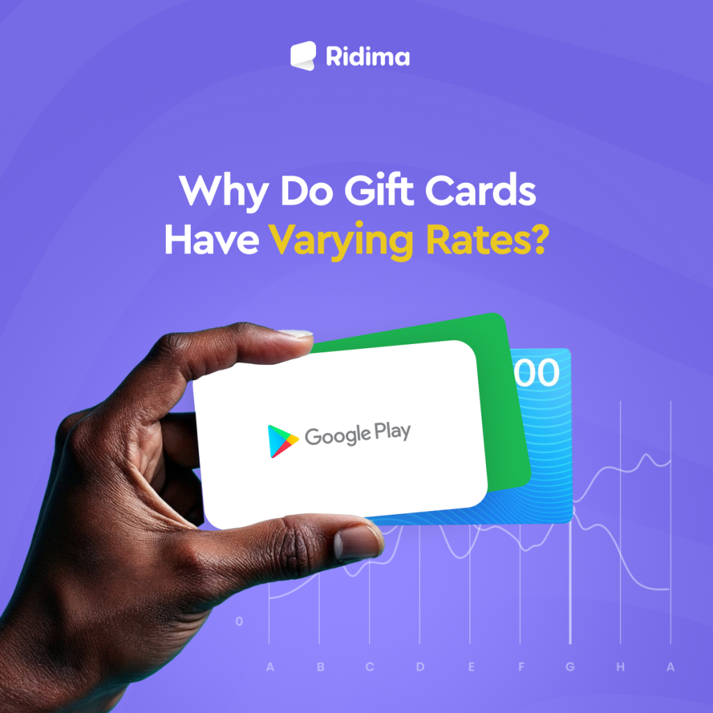 Gift cards have varying rates