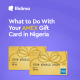 AMEX gift card in Nigeria