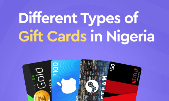 Different types of gift cards