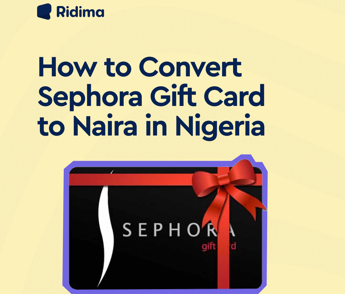 Sephora gift card to Naira