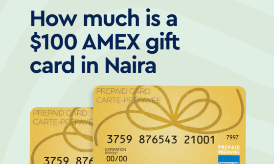 $100 AMEX gift card in Naira