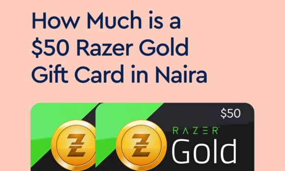 a $50 Razer Gold gift card in Naira