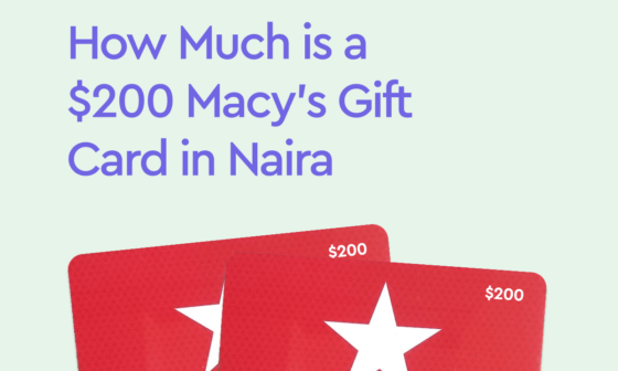 a $200 Macy's gift card in Naira