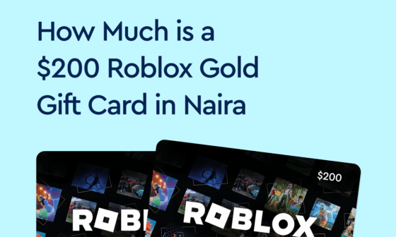 a $200 Roblox gift card in Naira