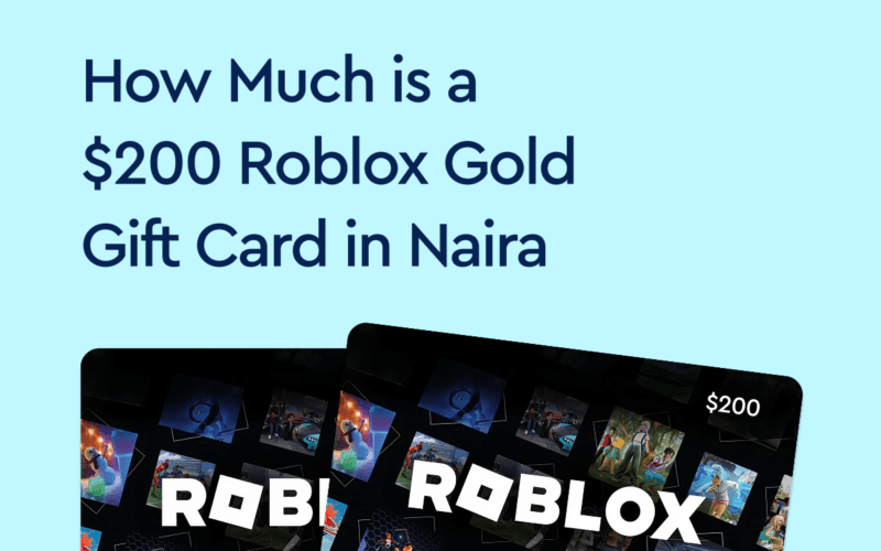 a $200 Roblox gift card in Naira