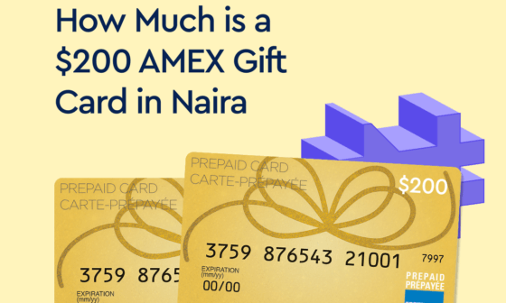a $200 AMEX gift card in Naira