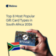 popular gift card types in South Africa