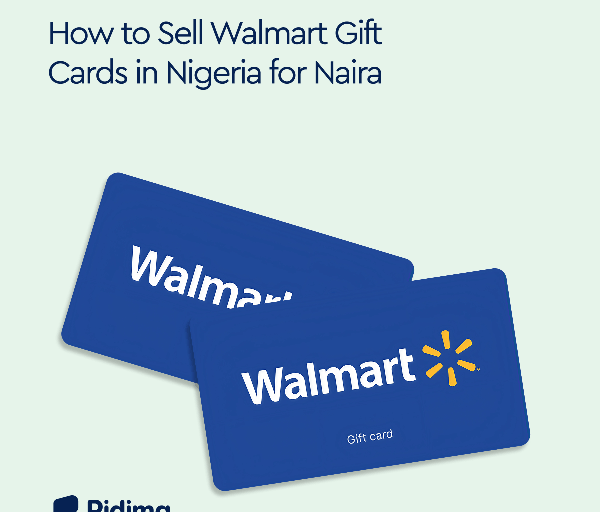 Sell Walmart gift cards in Nigeria