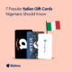 Popular Italian gift card